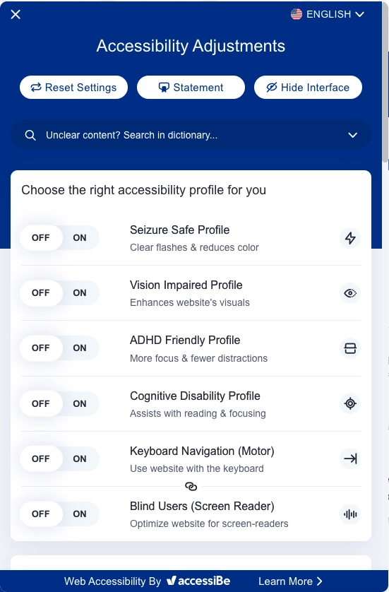 Preview Accessibe'S Accesswidget Interface
