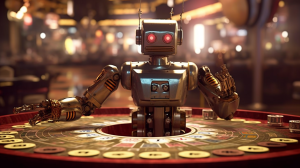 A robot dealer in a casino
