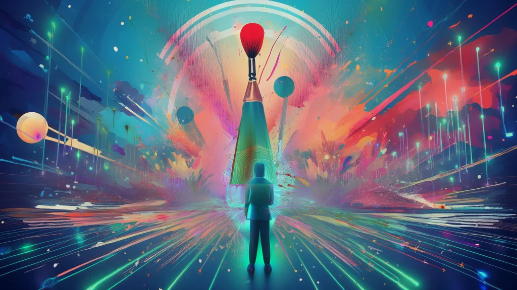 AI generated background portraying AI in marketing and advertising