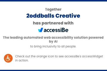 2oddballs believes in inclusivity - including those with disabilities - proud partner of accessiBe