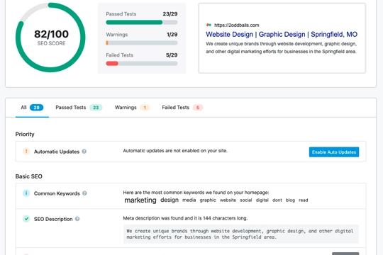 Checking to see what is out of date and needs updated for each webpage SEO