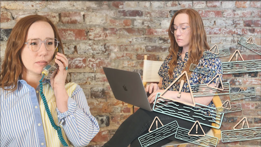Kylie taking care of communication during a business crisis for one of 2oddballs clients