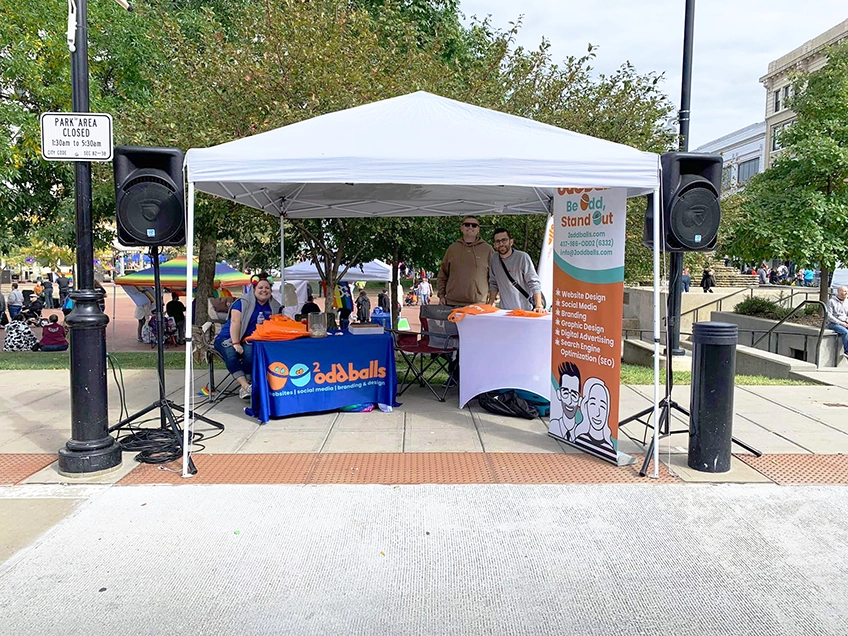 2oddballs booth at the Ozarks Pridefest event