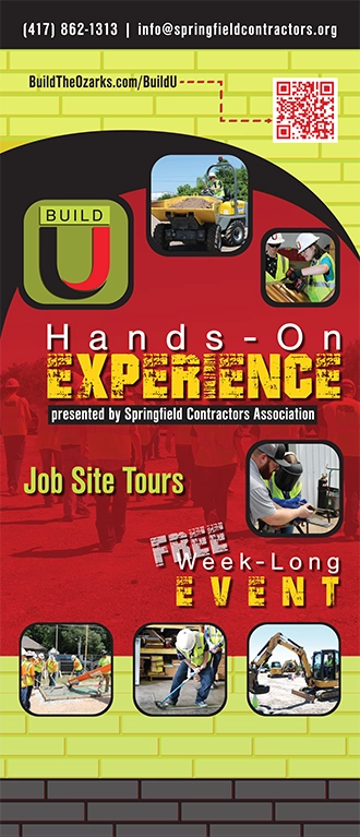 Roll up large format banner for the Build U project by Springfield Builders Association