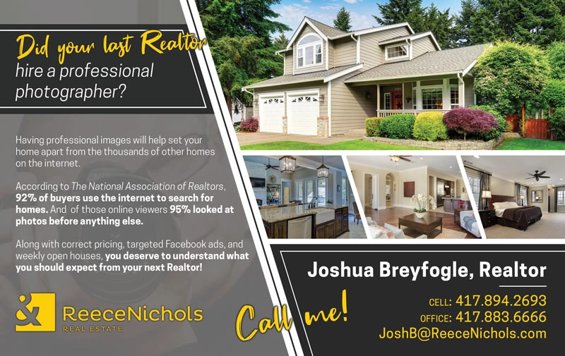 Postcard Flyer ad for Joshua with Reece Nichols