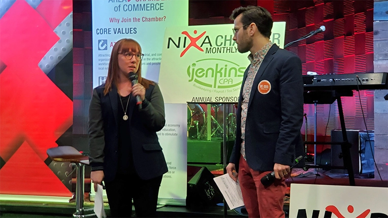 2oddballs sponsor presentation at the Nixa Chamber meeting