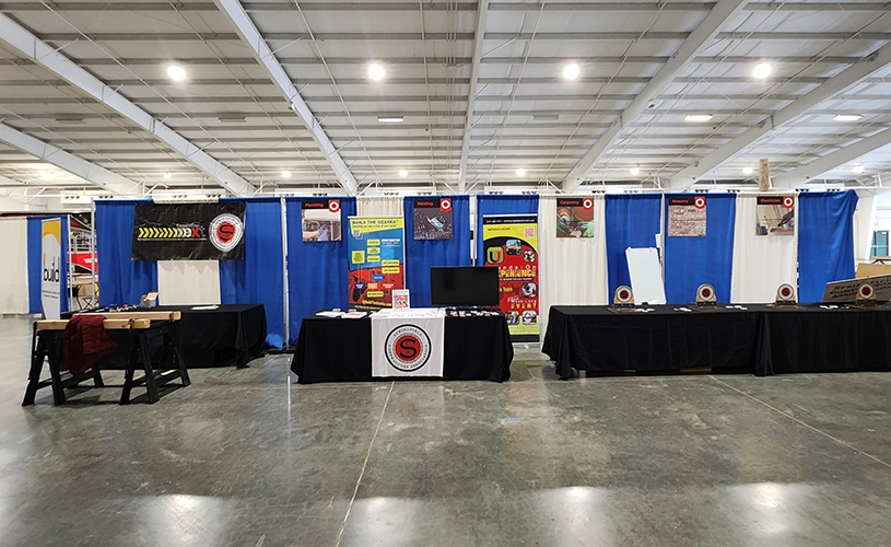 Banners and setup for the Springfield Contractors Association event for students
