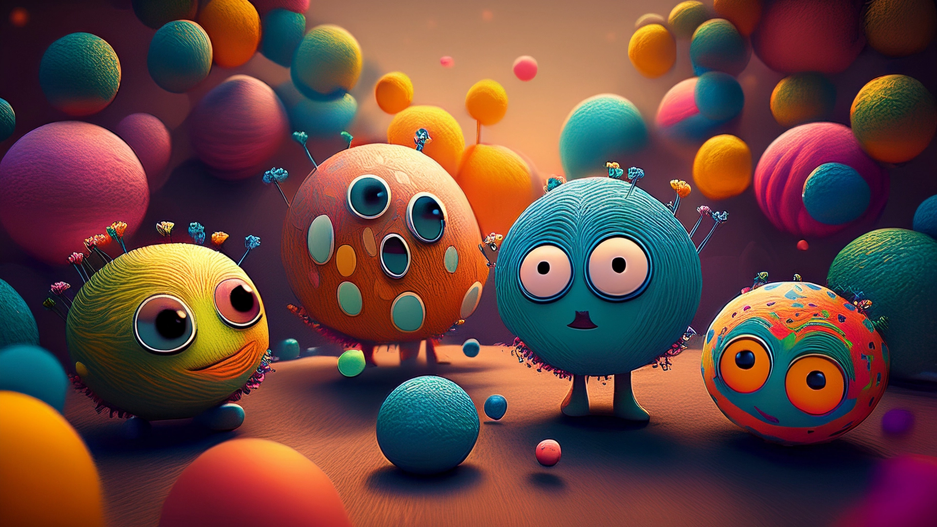 AI generated image of oddballs going social