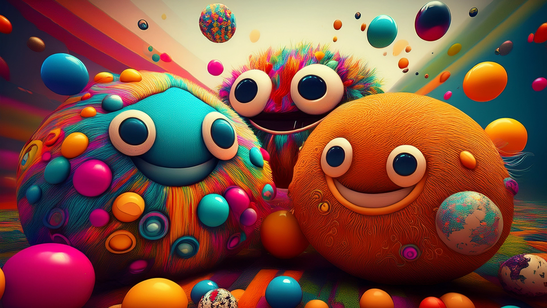 AI generated image of oddballs going social