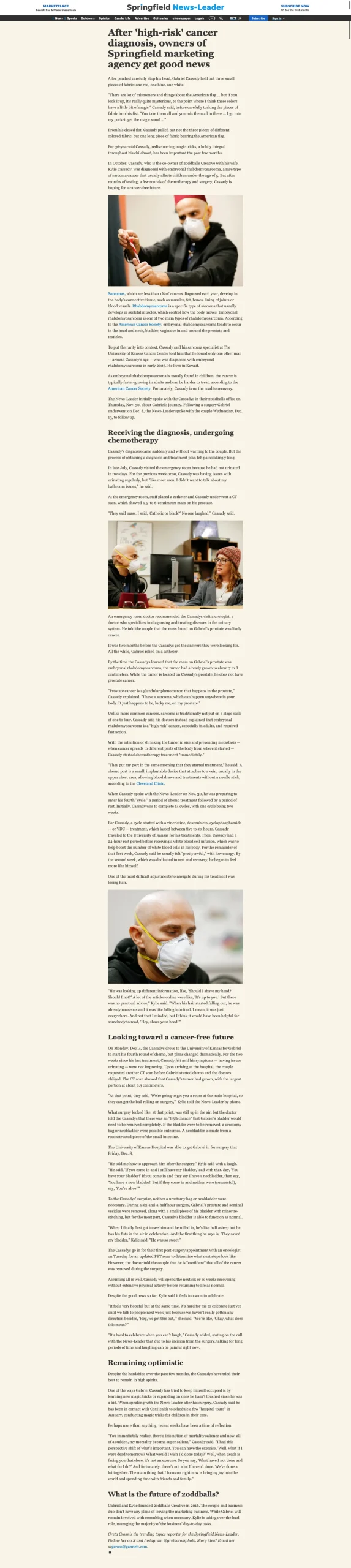 Gabriel, co-owner of 2oddballs, faces a high-risk cancer diagnosis, then receives uplifting news that reshapes his future.
