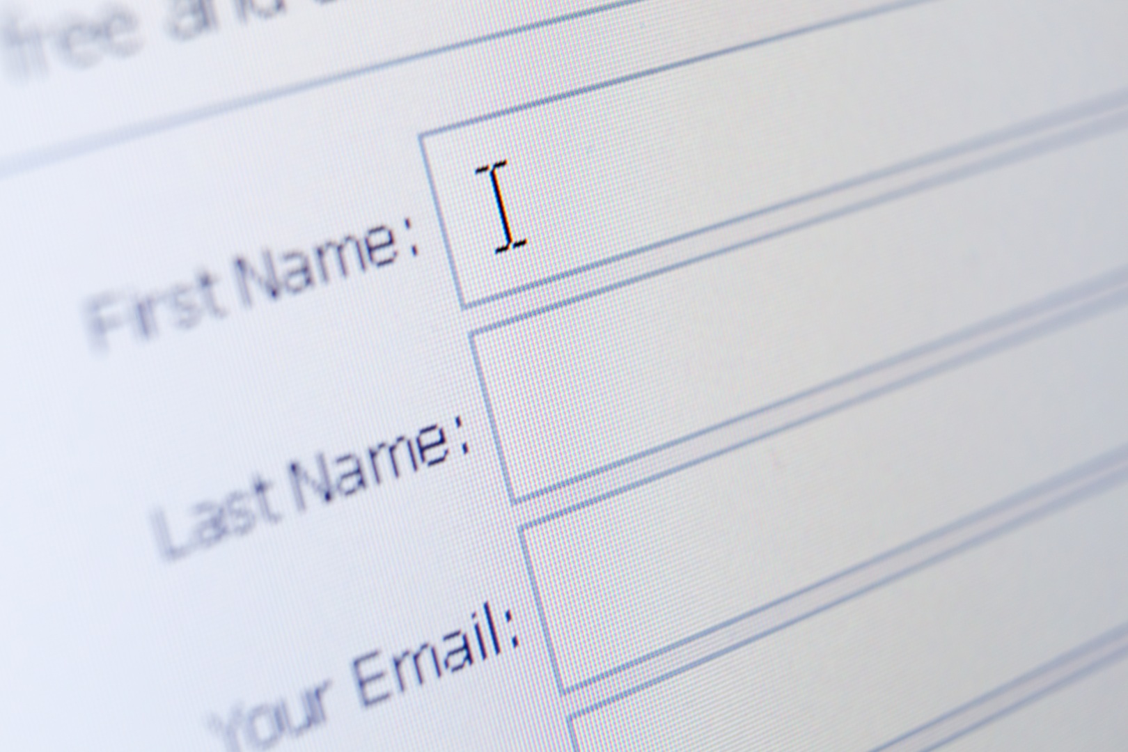 High-converting forms feature fewer fields like the one pictured which lowers friction for potential leads.